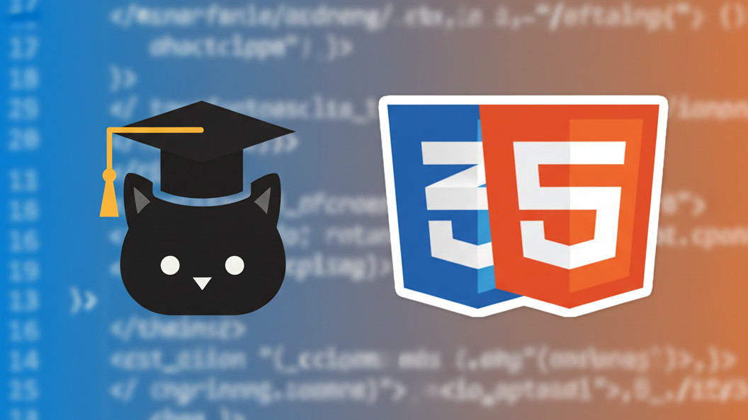 ისწავლეს ლოგო HTML-ისა და CSS-ის ლოგოს გვერდით