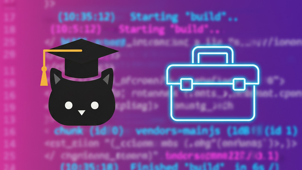 ისწავლეს ლოგო HTML-ისა და CSS-ის ლოგოს გვერდით